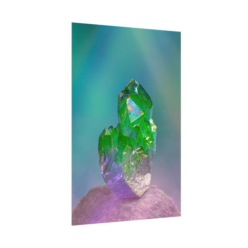 Raw Green Quartz Cluster Fine Art Print